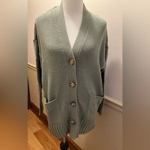 LOFT button down knit sweater